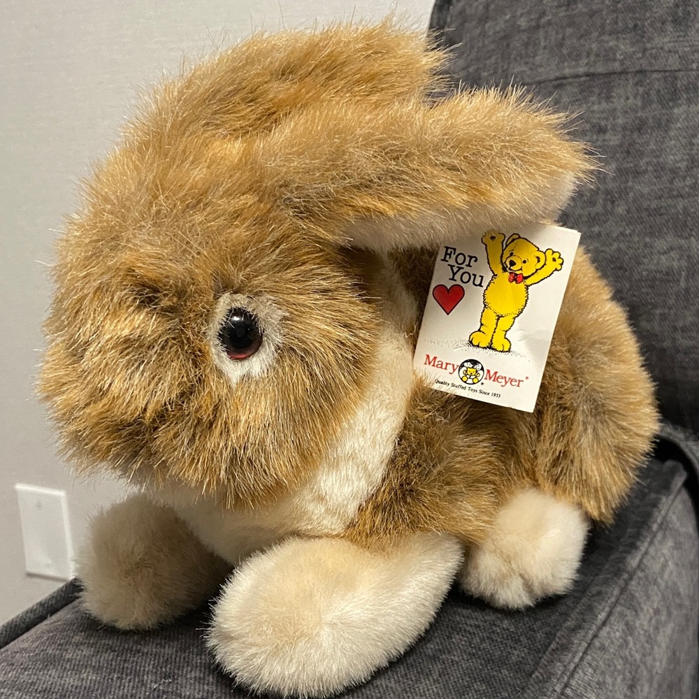 Brown and Cream Plush Bunny